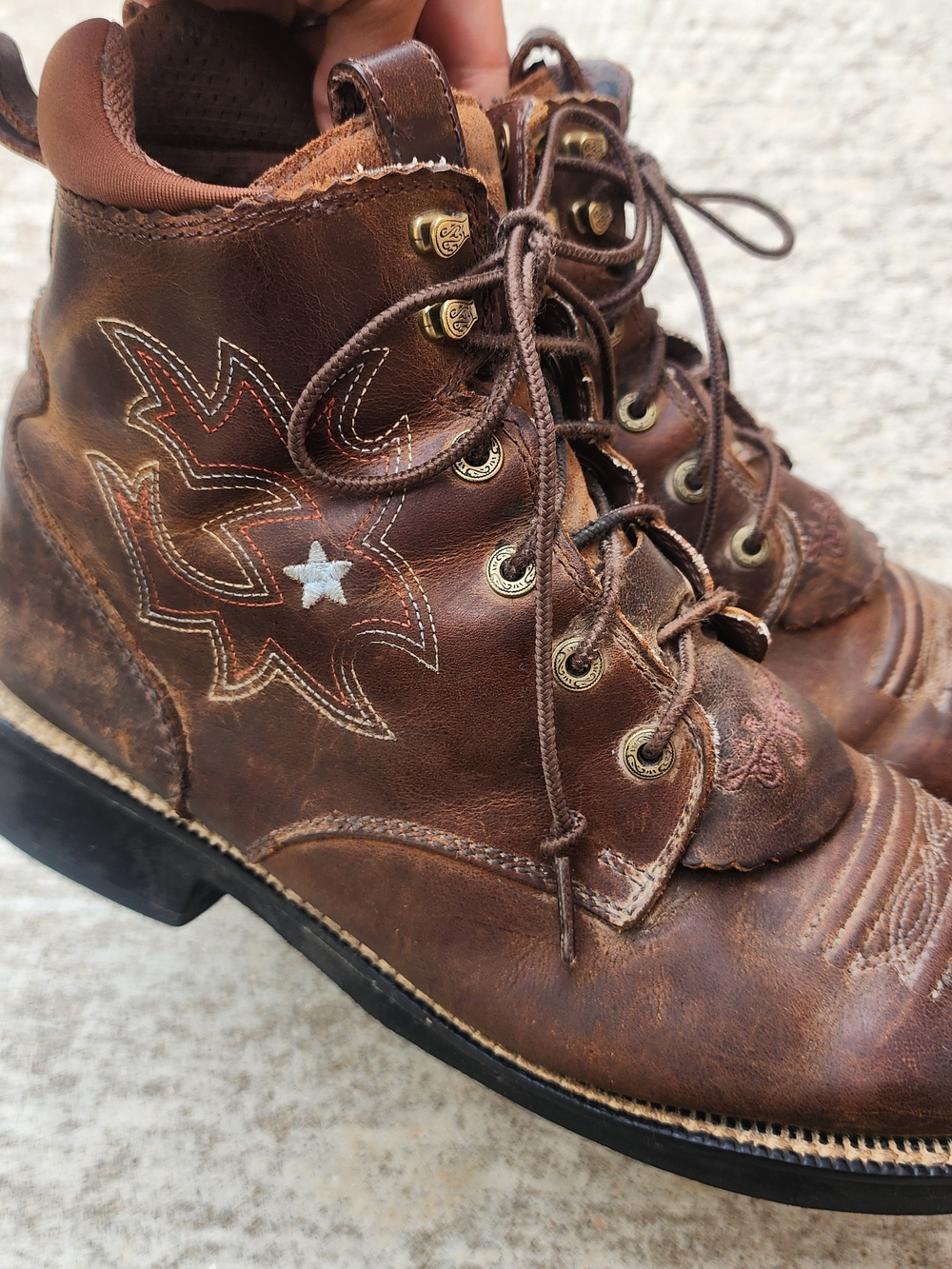 Ariat Probaby Lacer FatBaby Brown Women's Western Boho Work Boot Size 9.5B